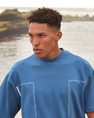 unisex oversized blue t-shirt