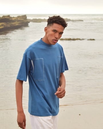 unisex oversized blue t-shirt