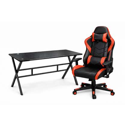 بكج طاولة قيمنق 100 سم مع كرسي قيمنق مريح | Gaming Desk Setup للمكتب أو غرفة الألعاب