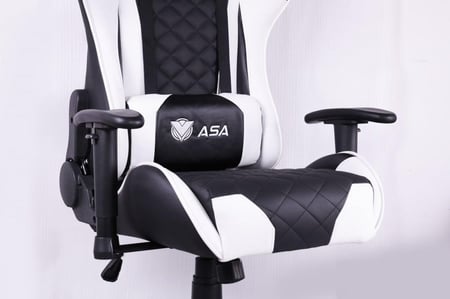 كرسي قيمنج دايموند من ASA ابيض في اسود