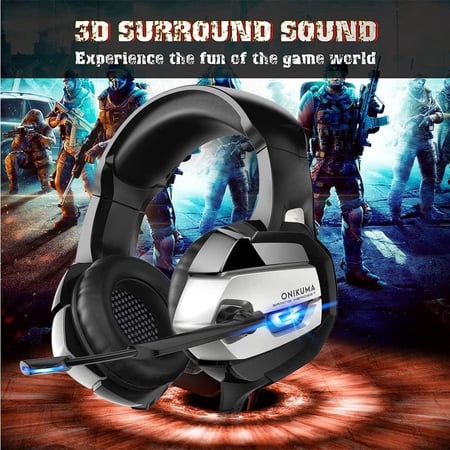 ONIKUMA K5 Wired Gaming Headset With Base Sound And True Noise CancellationONIKUMA
