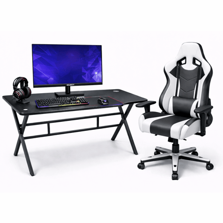 بكج قيمنق كامل شاشة 24 بوصة 120Hz مع طاولة وكرسي وملحقات | Gaming Setup جاهز