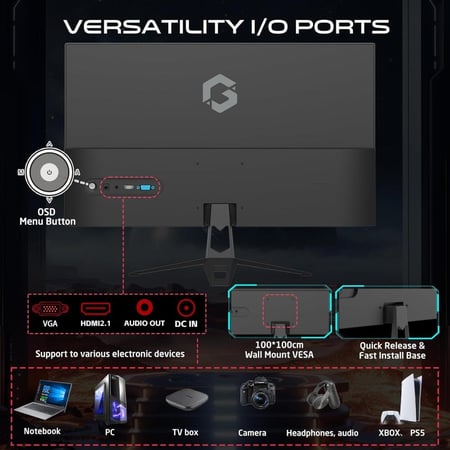 شاشة جمينق Gameon 27FHD120Hz IPC