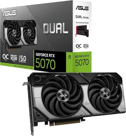 ASUS Dual GeForce RTX 5070 OC – 12GB GDDR7 – Dual Fan – High-Performance Gaming Graphics Card
