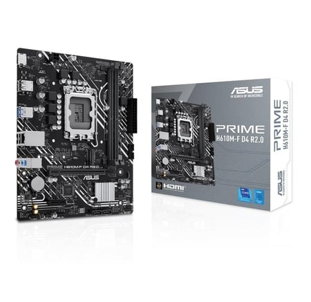 ASUS PRIME H610M-F D4 R2.0 – DDR4 Micro-ATX Motherboard – Simple & Efficient – PCIe 4.0