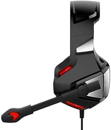 أي إس أي A5 سماعة الألعاب - اللون أحمر وأسود، سلكي، فوق الاذن