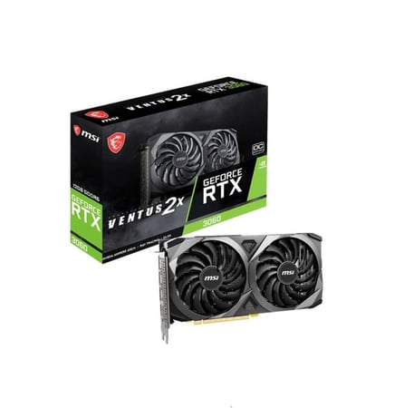 MSI GeForce RTX 3060 Ventus 2X OC – 12GB GDDR6 – Dual Fan – Gaming Graphics Card