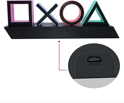 إضاءة أيقونة بلاي ستيشن 4/5 – LED ملونة مع تحكم صوتي