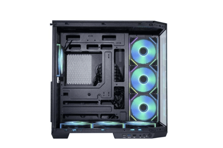 Egeira Sentry Black ATX Gaming Case – 7× ARGB Fans – Panoramic Glass – High Airflow – USB 3.0