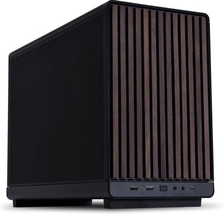 Lian Li A3-MATX Wooden Black – Micro-ATX Case – Premium Wooden Front Panel – High-Airflow Compact Chassis