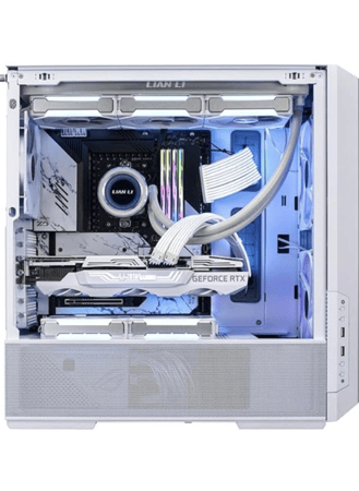 Lian Li LANCOOL 216RW White – High-Airflow ARGB ATX Mid-Tower Case – Mesh Front – Dual 160mm ARGB Fans