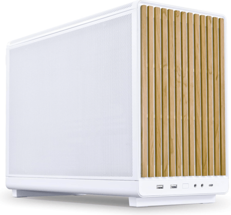 Lian Li A3-MATX Wooden White – Compact Micro-ATX Case – Wooden Front Panel – High-Airflow – White Edition