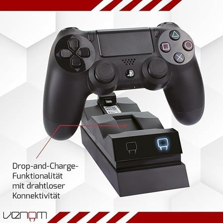 منصة شحن Venom Twin Docking Station لشحن يدين PS4 – أسود