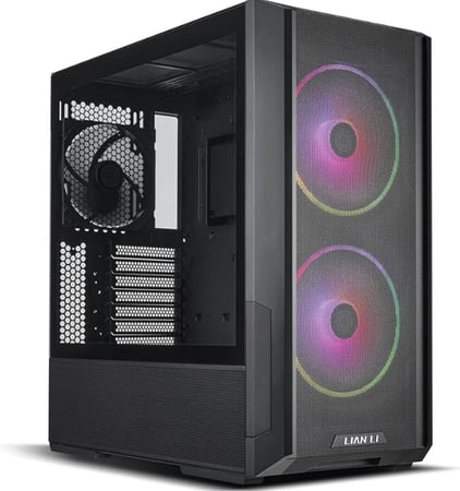 Lian Li LANCOOL 216RX Black – High-Airflow RGB ATX Mid-Tower Case – Mesh Front – Dual 160mm ARGB Fans