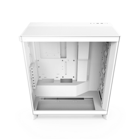 NZXT H7 Flow Mid-Tower ATX PC Case – White – High-Airflow Design – Tempered Glass Side Panel
