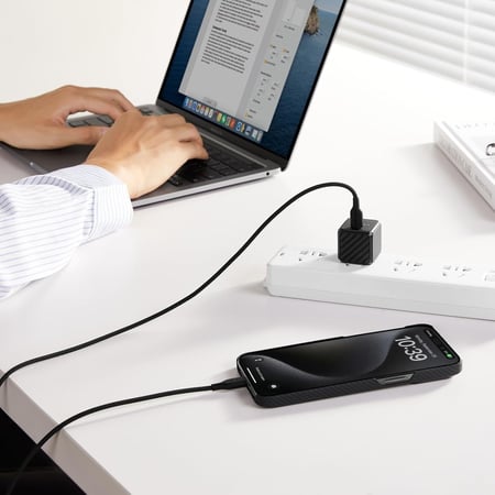 بيتاكا كيبل شحن USB C الى USB C، كيبل شحن USB C مغطى بالنايلون، كيبل USB C بطول 4 قدم لايفون 15، سامسونج جالكسي اس سيريس، بيكسل، وحدة تحكم بلاي ستيشن 5، الخ