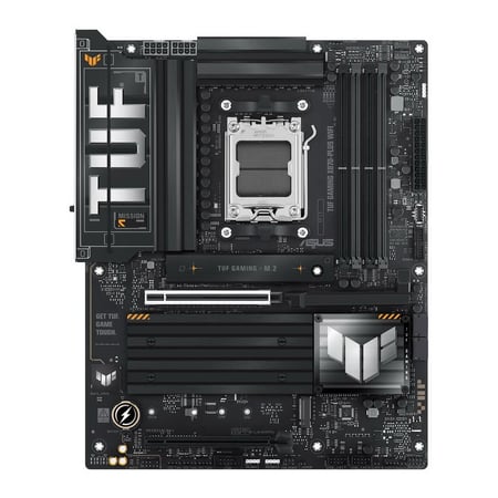 ASUS TUF GAMING X870-PLUS WiFi, AMD X870, AM5, DDR5, PCIe 5.0, 4x M.2, 2.5G/WiFi7, USB 4.0, AMD EXPO, ATX Motherboard مذربورد