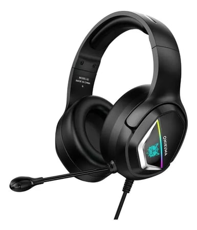 سماعة للألعاب متعددة المنصات Onikuma X2 RGB مع ميكروفون وصوت محيطي 50 مم