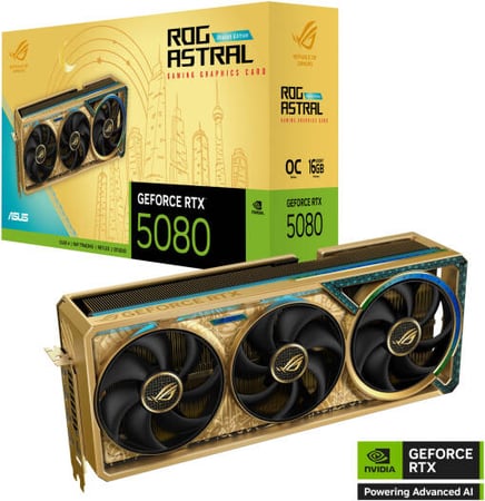 ASUS ROG ASTRAL NVIDIA GEFORCE RTX 5080 DHAHAB