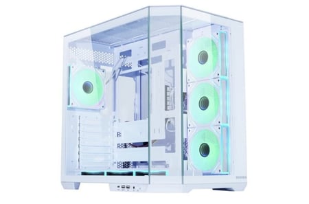 Egeira Sentry White ATX Gaming Case – 7× ARGB Fans – Panoramic Tempered Glass – High Airflow – USB 3.0