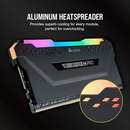 رام كورسير فنجنس RGB برو 32 جيجا (2×16) DDR4 بسرعة 3200MHz – ذاكرة ألعاب احترافية بإضاءة RGB