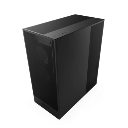 NZXT H7 Flow Mid-Tower ATX PC Case – Black – High-Airflow Mesh – Tempered Glass Side Panel