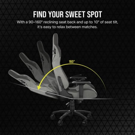 Corsair T3 RUSH Fabric Gaming Chair-Charcoal