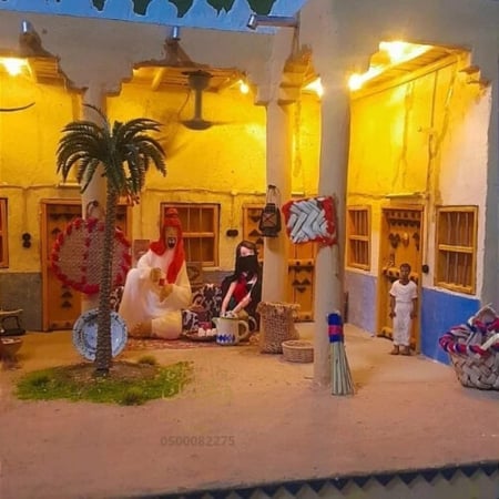 مجسم بيت نجدي بتفاصيل أنيقة