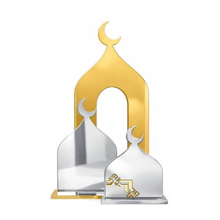 صورة مجموعة قبب رمضان أكريليك ثلاث قطع