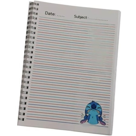 لقطة داخلية لصفحات دفتر واجبات وملاحظات للأطفال