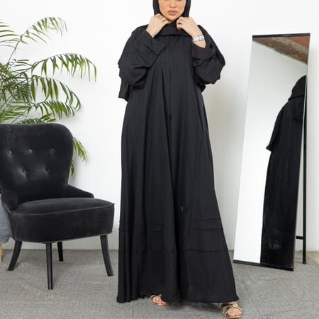 عباية دبل كلوش بكسرات فاخرة R1101