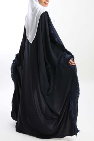 مشلح لون أزرق قماش حرير بكلفة مميزة وراقية 5058