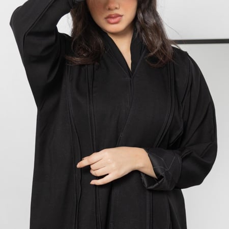 عبايه سوداء ملكي N1019
