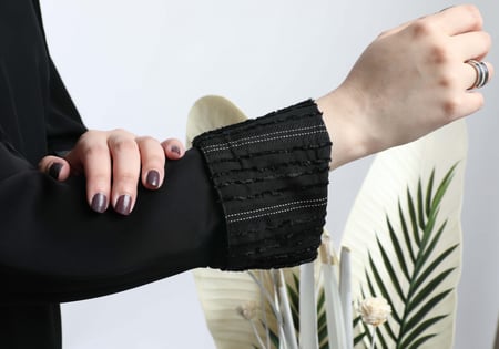 عباية على الراس بكم مقلوب قماش سوبر ندى  وكم مقلوب5074