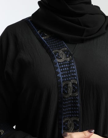 عباية سوداء وكلفة تصميم بسيط وراقي 5085