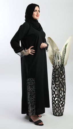 عباية سوداء أنيقة مناسبة للسهرات 5078