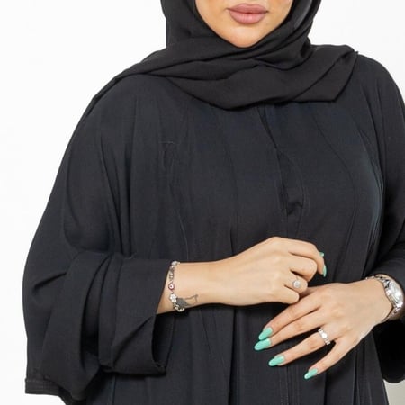 عباية دبل كلوش بكسرات فاخرة R1101