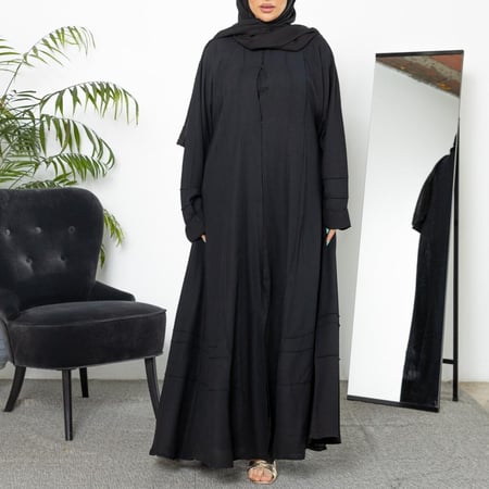 عباية دبل كلوش بكسرات فاخرة R1101