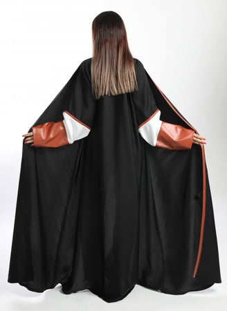 قماش صالونا كوري مع جلد في الاكمام  5071