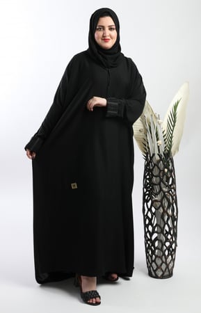 عباية على الراس بكم مقلوب قماش سوبر ندى  وكم مقلوب5074