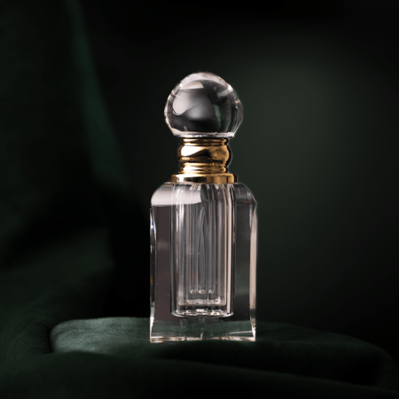 نصف تولة كرستال بوهيمي فاخر مطعّم باللون الذهبي 6 مل غرام