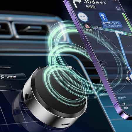 حامل هاتف مغناطيسي للسيارة ، حامل هاتف ذكي دوار للسيارة ، حامل هاتف متوافق على نطاق واسع ، حامل هاتف بتصميم ثابت ، امتصاص مغناطيسي قوي ، ثابت ولن يسقط.
