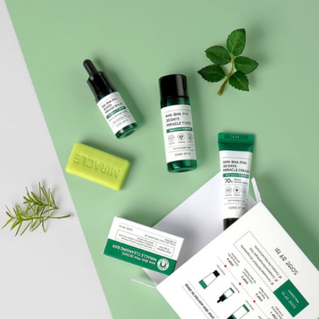 مجموعة المعجزة للعناية بحبوب البشرة