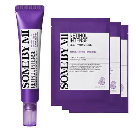 مجموعة كريم ريتينول العين و3 قناع الريتينول