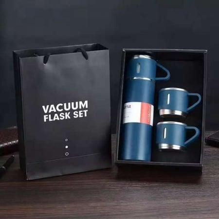 VACUUM FLASK SET - مق قهوة مع كوبين