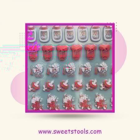 ورق ترانسفير مواليد بنات