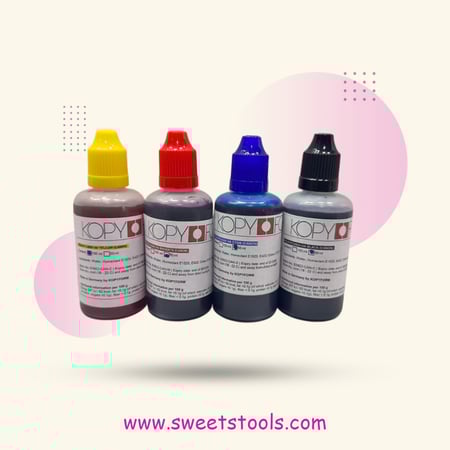 حبر غذائي من Kopyform للطباعة على ورق الترانسفير لتزيين الشوكولاتة