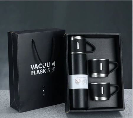VACUUM FLASK SET - مق قهوة مع كوبين