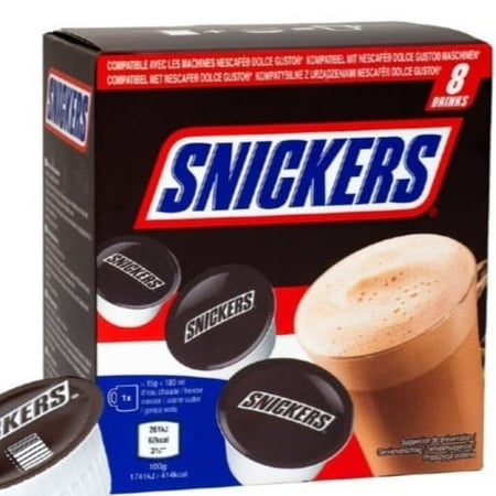 كبسولات سنيكرز - 8 كبسولات لتجربة قهوة غنية بنكهة الشوكولاتة والكراميل