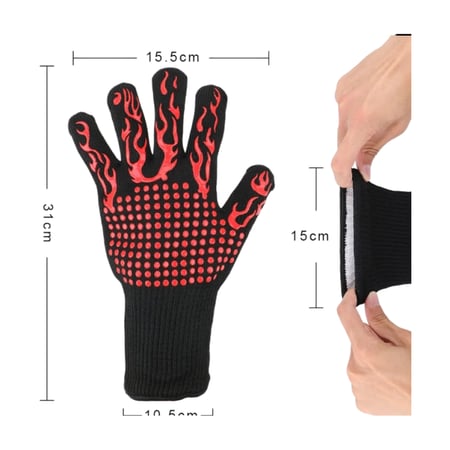 قفاز حماية مقاومة للحرارة (قطعة واحدة فقط)